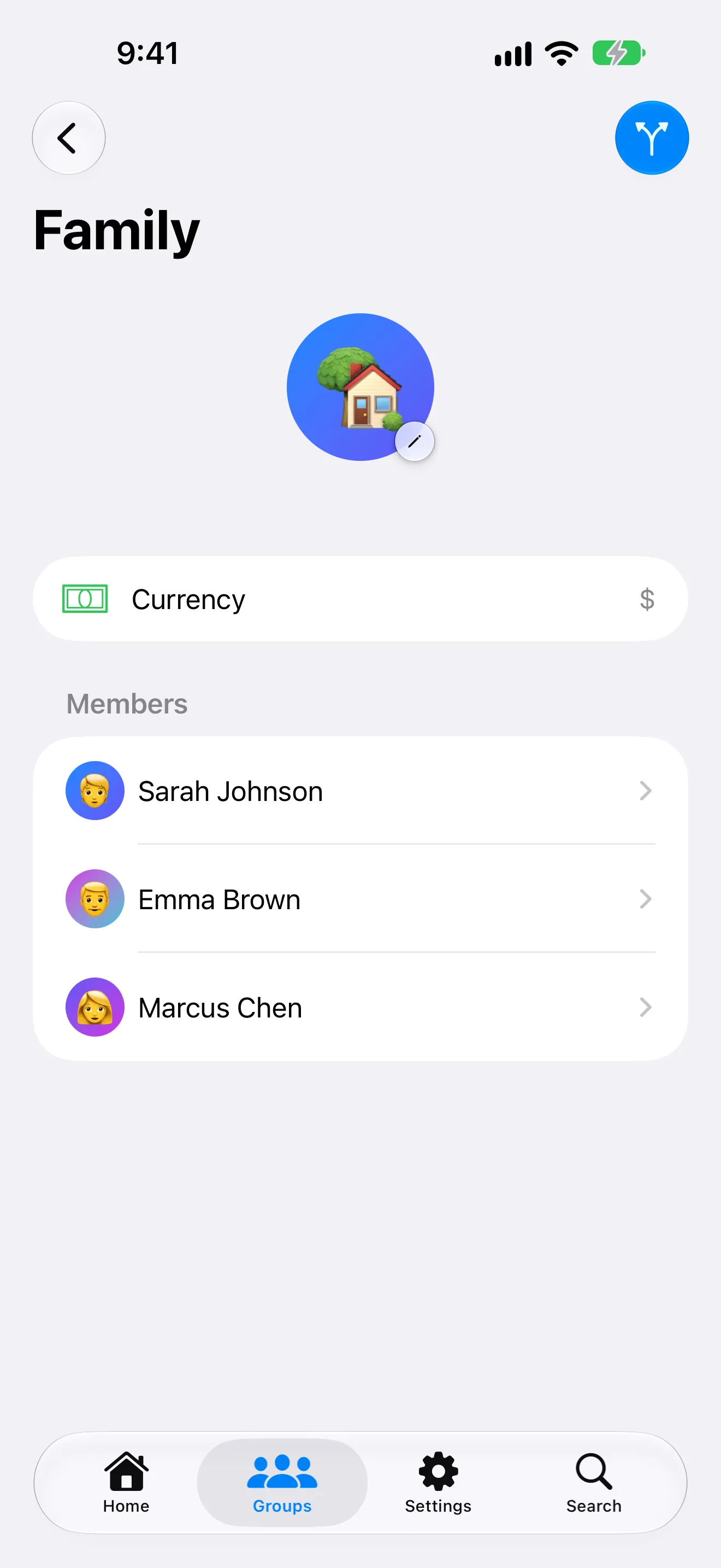 Settli, un groupe sur iPhone