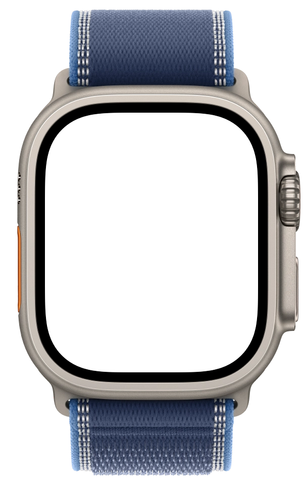 Apple Watch with blue trail loop
